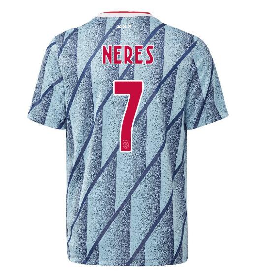 Ajax Away Kit Soccer Jersey David Neres #7 2020/21